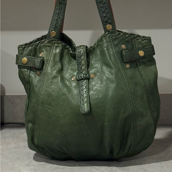 Lucky Brand Handbags - Lucky Brand Green Italian Leather Hobo! GUC!!